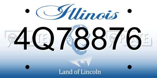 4Q78876 Illinois License Plate