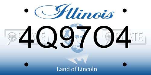 4Q97O4 Illinois License Plate