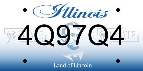4Q97Q4 Illinois License Plate
