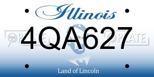 4QA627 Illinois License Plate