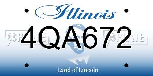 4QA672 Illinois License Plate