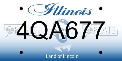 4QA677 Illinois License Plate