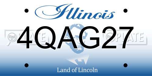 4QAG27 Illinois License Plate