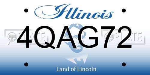 4QAG72 Illinois License Plate