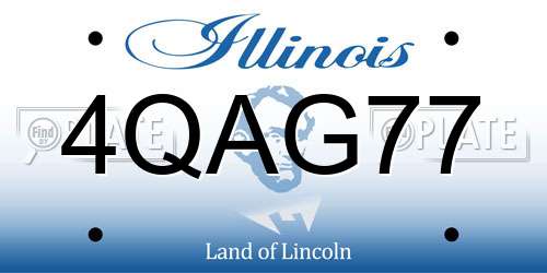4QAG77 Illinois License Plate