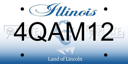 4QAM12 Illinois License Plate