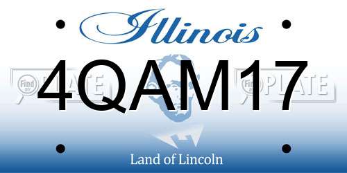 4QAM17 Illinois License Plate