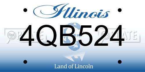 4QB524 Illinois License Plate