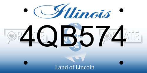 4QB574 Illinois License Plate