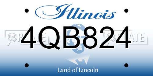4QB824 Illinois License Plate