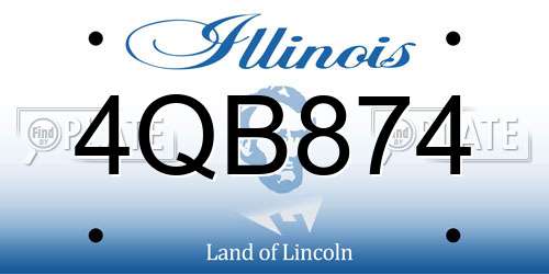 4QB874 Illinois License Plate