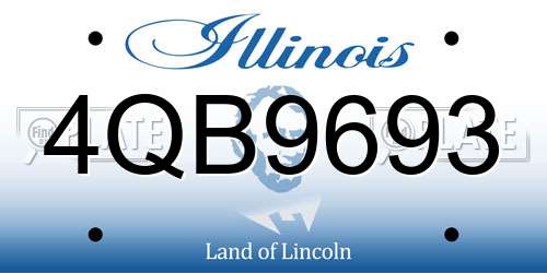 4QB9693 Illinois License Plate