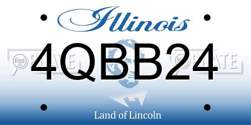 4QBB24 Illinois License Plate