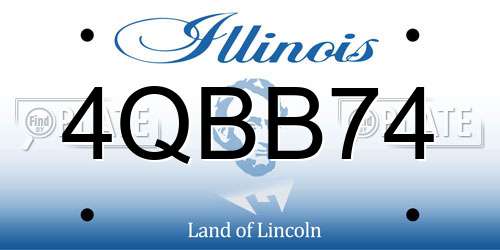 4QBB74 Illinois License Plate