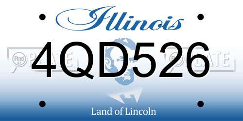 4QD526 Illinois License Plate
