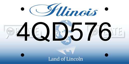 4QD576 Illinois License Plate