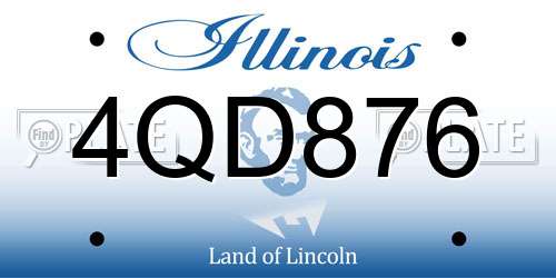 4QD876 Illinois License Plate