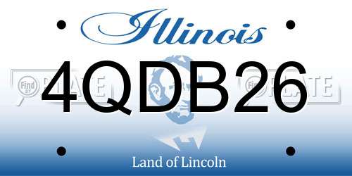 4QDB26 Illinois License Plate