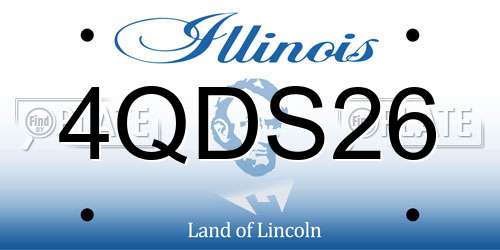 4QDS26 Illinois License Plate