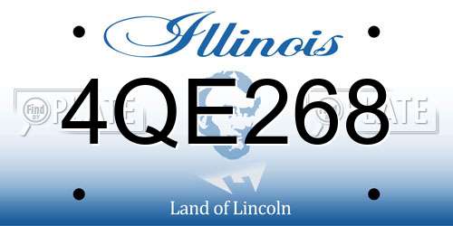 4QE268 Illinois License Plate