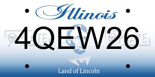 4QEW26 Illinois License Plate