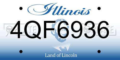 4QF6936 Illinois License Plate