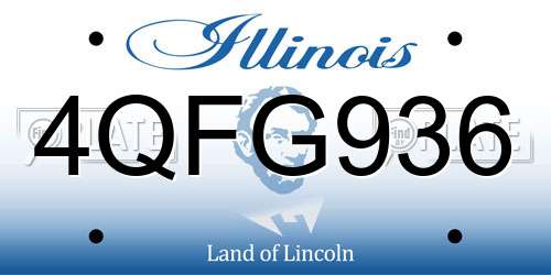 4QFG936 Illinois License Plate