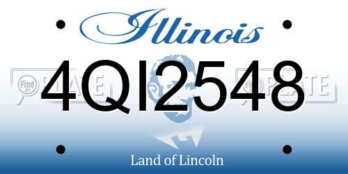 4QI2548 Illinois License Plate