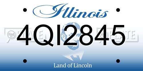 4QI2845 Illinois License Plate