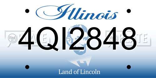 4QI2848 Illinois License Plate