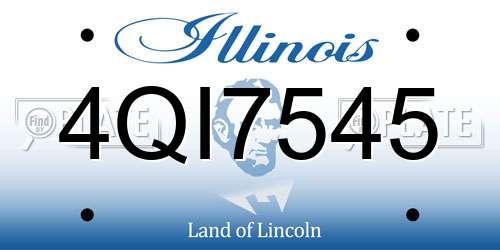 4QI7545 Illinois License Plate