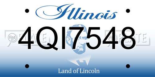 4QI7548 Illinois License Plate