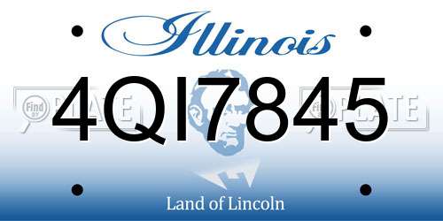 4QI7845 Illinois License Plate