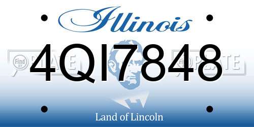 4QI7848 Illinois License Plate