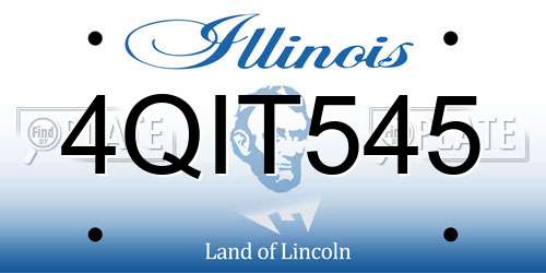 4QIT545 Illinois License Plate