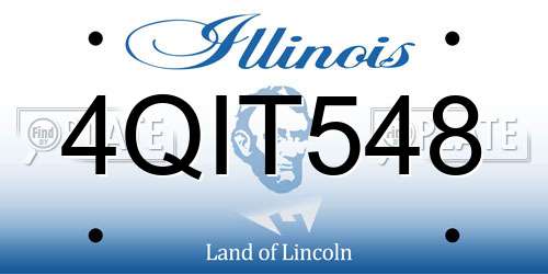 4QIT548 Illinois License Plate