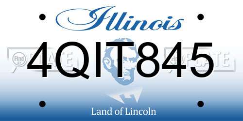 4QIT845 Illinois License Plate