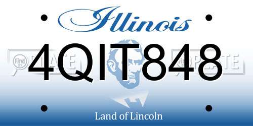 4QIT848 Illinois License Plate