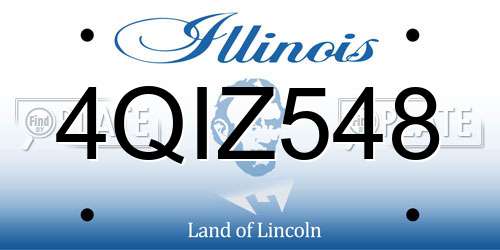 4QIZ548 Illinois License Plate