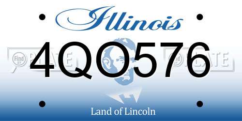 4QO576 Illinois License Plate