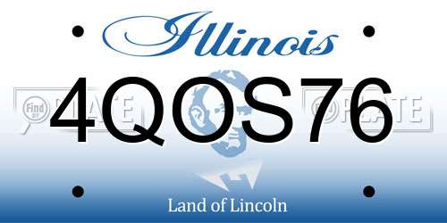 4QOS76 Illinois License Plate
