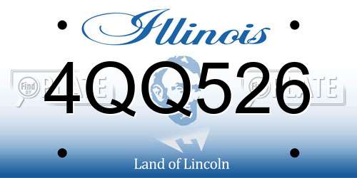 4QQ526 Illinois License Plate