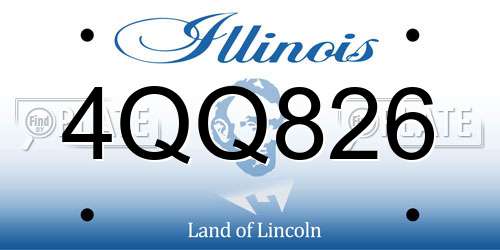 4QQ826 Illinois License Plate