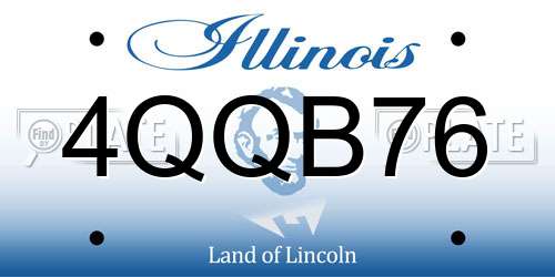 4QQB76 Illinois License Plate