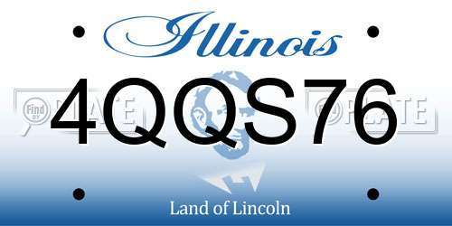 4QQS76 Illinois License Plate