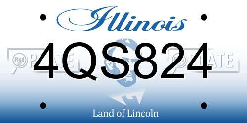 4QS824 Illinois License Plate