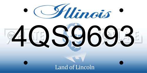 4QS9693 Illinois License Plate