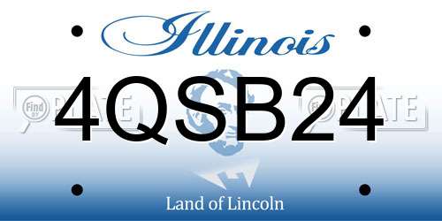 4QSB24 Illinois License Plate