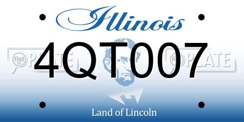 4QT007 Illinois License Plate