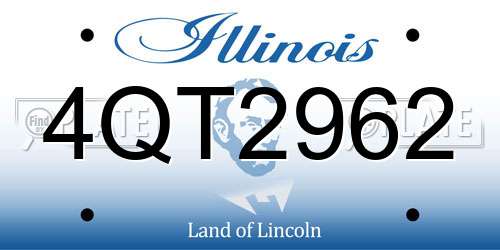 4QT2962 Illinois License Plate